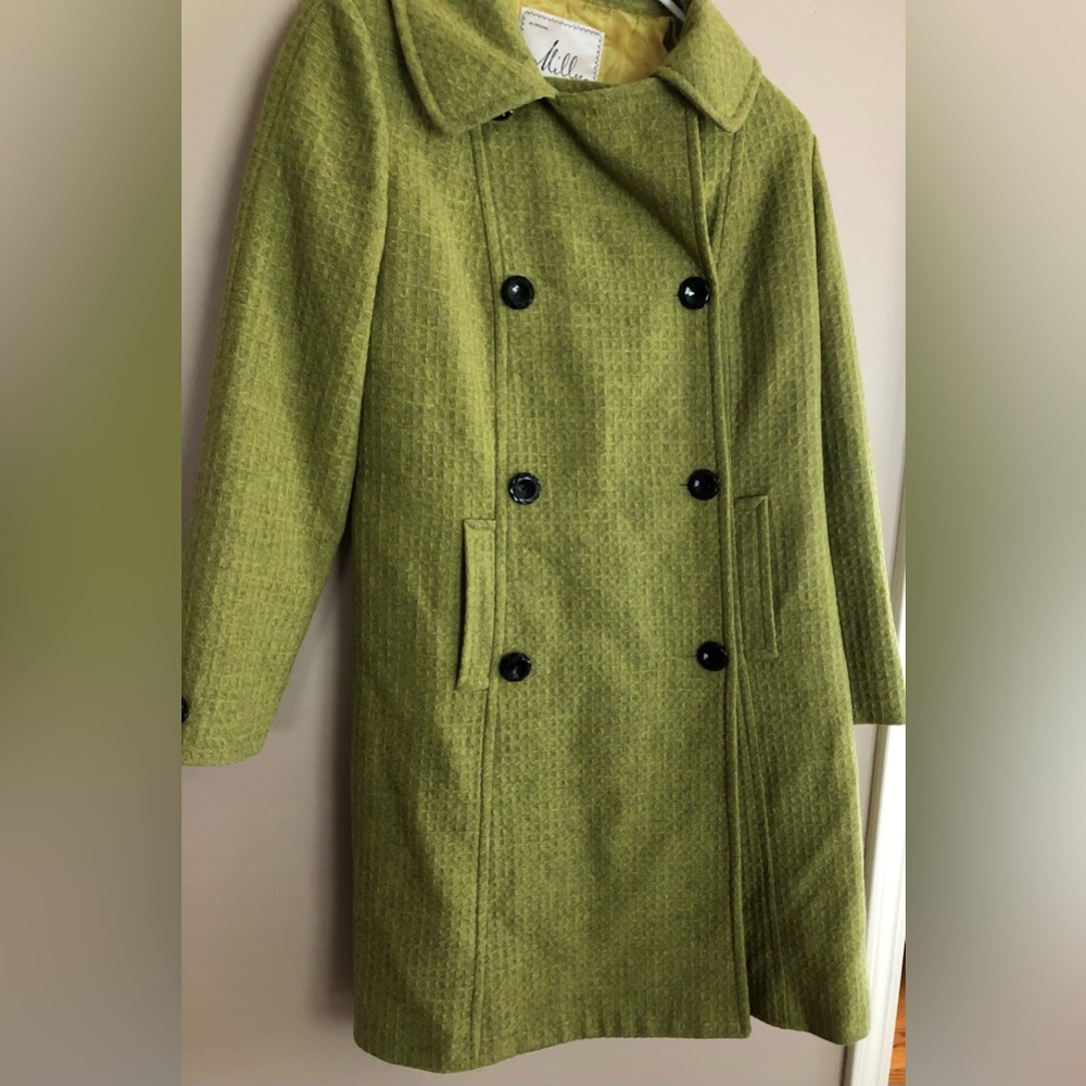 MILLY New York Original Olive Green Coat  Size 8